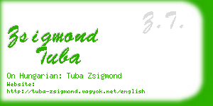 zsigmond tuba business card